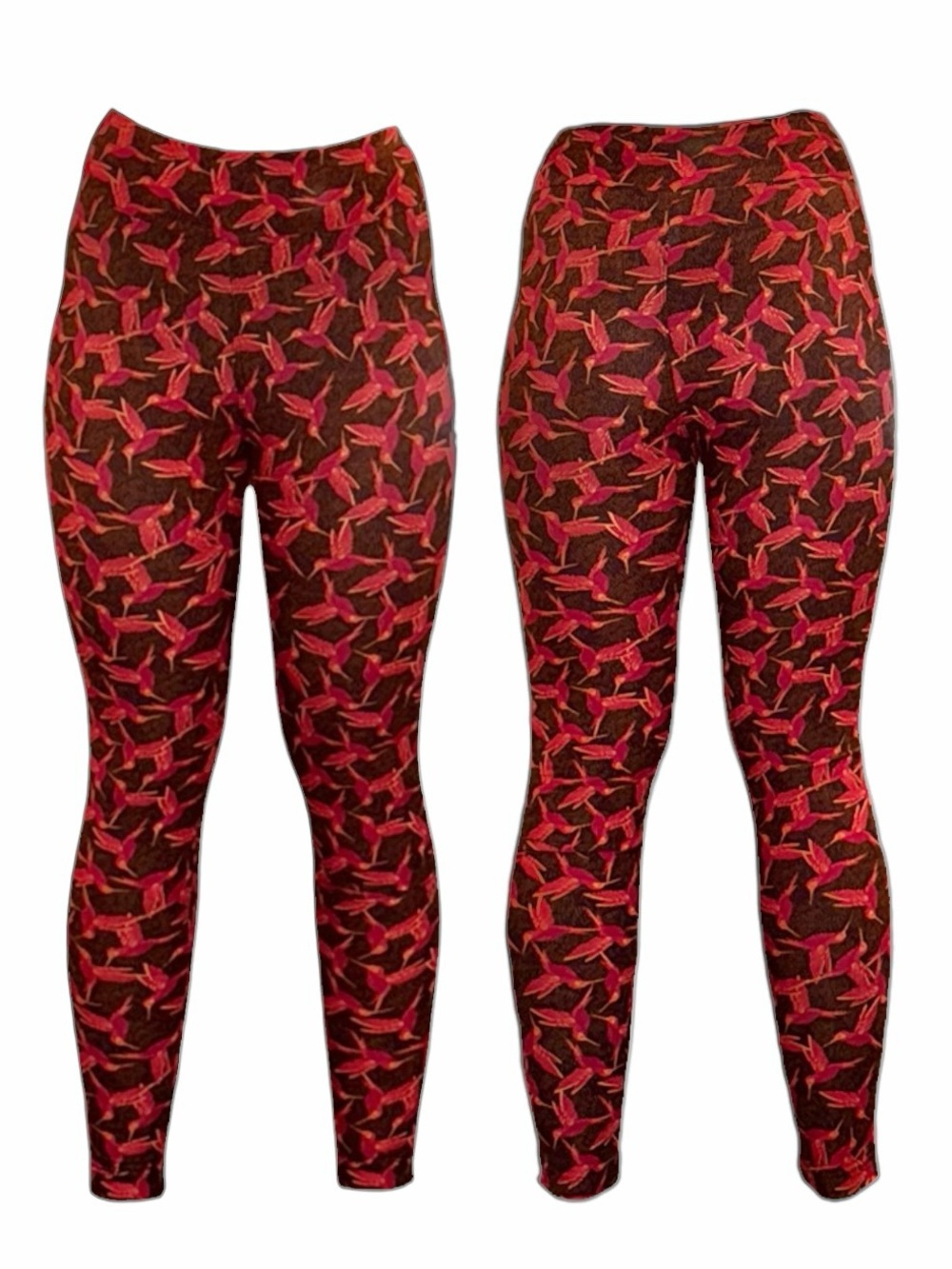 LuLaRoe Red Hummingbird Leggings